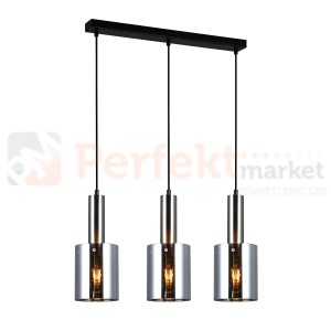 Italux SARDO PND-5581-3-SC+SG lampa wisząca nikiel satynowany