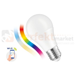 Żarówka LED E27 9W 850lm RGB+CCT 220° biała WiFi/BT Spectrum SMART