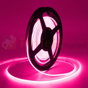 Taśma LED różowa ultra slim 5mm COB LED 12V 10W linia świetlna IP20 5 metrów