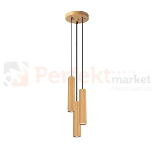 Sollux lampa wisząca Karbon 3xGU10 IP20 złota SL.1557