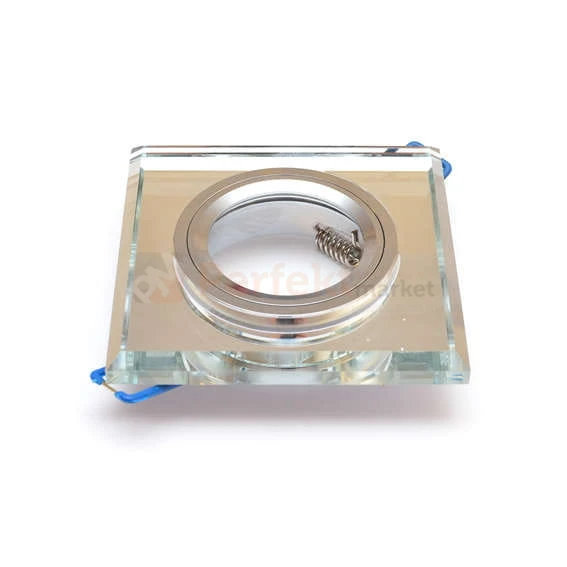 Oprawa halogenowa sufitowa stala pojedyncza1 kolor szklana biała bok gniazdo GU10 LED perfektmarket.jpg