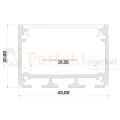 rofil aluminiowydo taśm LED lamp Iledo srebrny 1 mb LUMINES-ILEDO1-S perfektmarket sklep
 wymiary