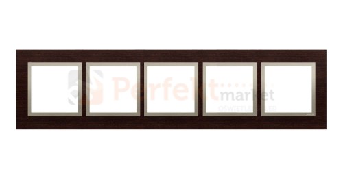 Simon 54 nature ramka 5-krotna metal metalowa złote wenge DRN5/85 perfektmarket hurtownia elektryczna