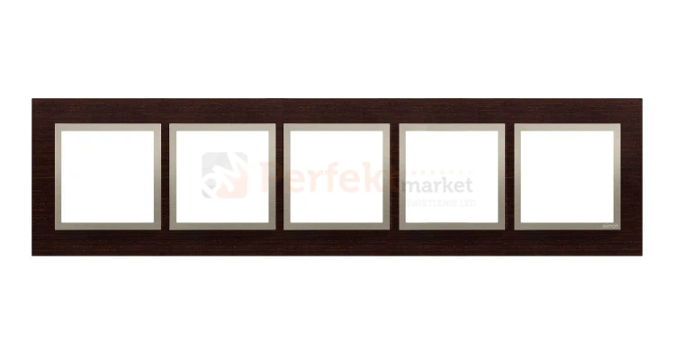 Simon 54 nature ramka 5-krotna metal metalowa złote wenge DRN5/85 perfektmarket hurtownia elektryczna