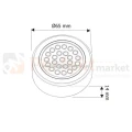 Oprawa meblowa LED okrągła z dystansem satyna nawierzchniowa srebrna perfektmarket wymiary
