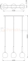 Lampa wisząca Monic Copper potrójna sufitowa kule kula oświetlenie_LED led pendant wymiary rozmiar miedziana miedź MD1629-3A  Zuma Line perfektmarket.jpg