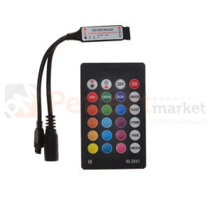 Sterownik LED RGB pilot IR 72W 24 przyciski mini