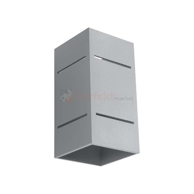 lampa_ścienna kinkiet szara g9 nowoczesna minimalizm design lampa kwadratowa plafon LED blocco szary perfektmarket SL.0479