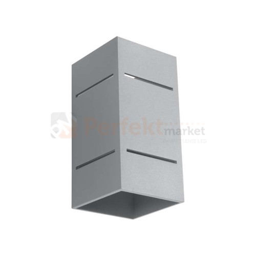lampa_ścienna kinkiet szara g9 nowoczesna minimalizm design lampa kwadratowa plafon LED blocco szary perfektmarket SL.0479