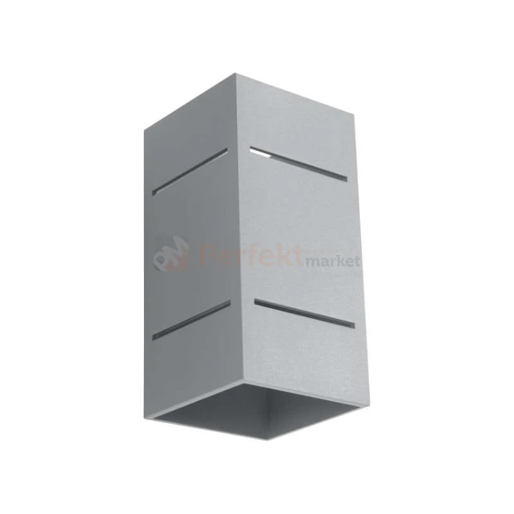 lampa_ścienna kinkiet szara g9 nowoczesna minimalizm design lampa kwadratowa plafon LED blocco szary perfektmarket SL.0479