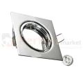 Oprawa halogenowa sufitowa stala pojedyncza odlew kwadratowa satyna gniazdo GU10 LED perfektmarket.jpg
