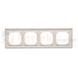 Ramka 4- krotna Simon 55 aluminium mat