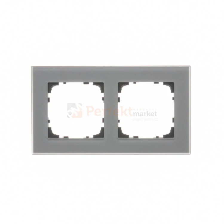 TRN2/176 Ramka 2- krotna szklana, szkło mrożone szare, perfektmarket (0)