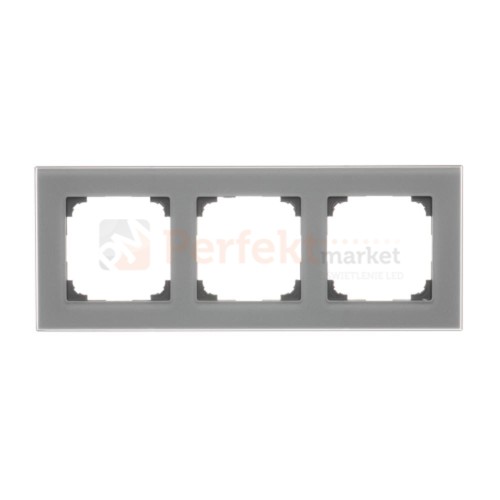 TRN3/176 Ramka 3- krotna szklana, szkło mrożone szare, perfektmarket (0)