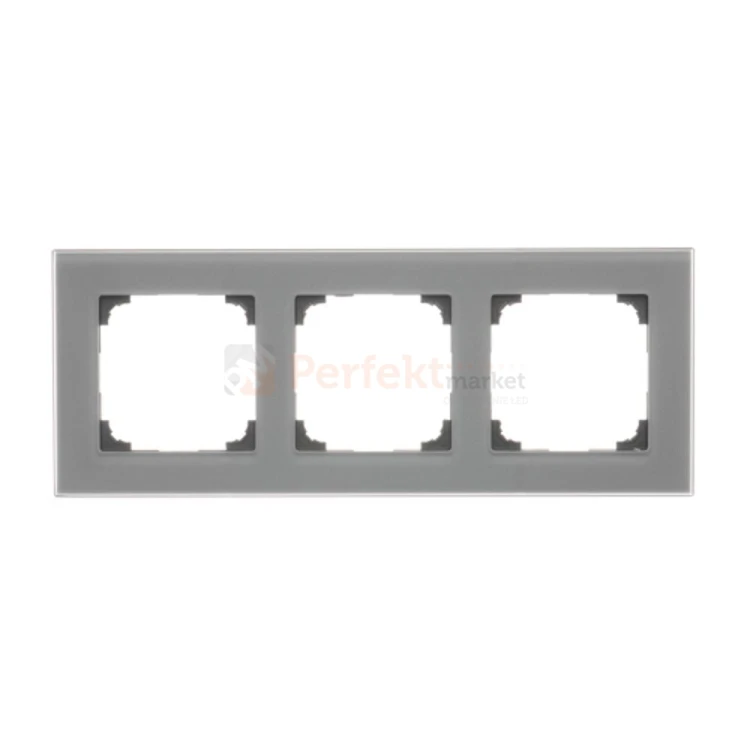TRN3/176 Ramka 3- krotna szklana, szkło mrożone szare, perfektmarket (0)