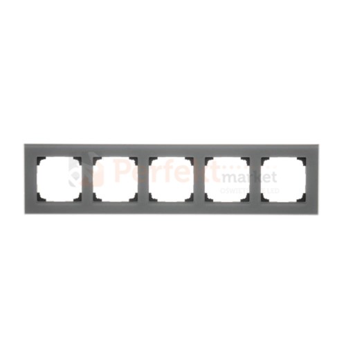 TRN5/176 Ramka 5- krotna szklana, szkło mrożone szare, perfektmarket (0)