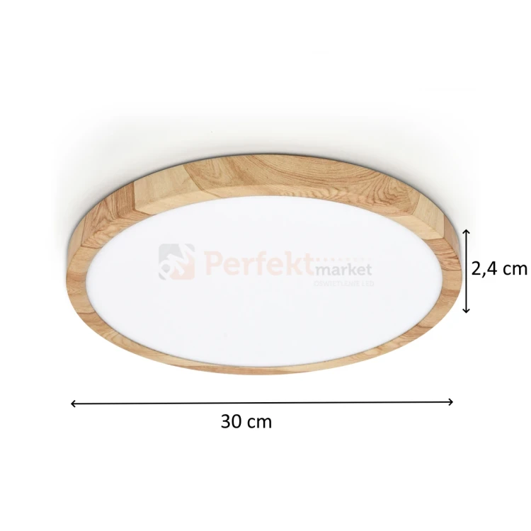 Lampa sufitowa plafon LED Alata drewno CCT IP44 30cm Italux perfektmarket (2).webp