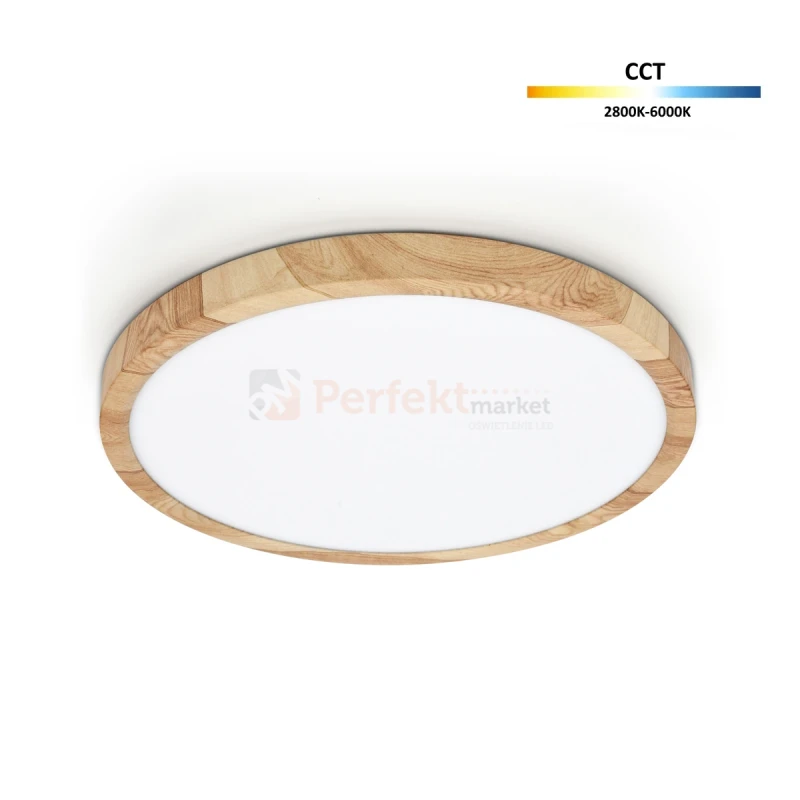 Lampa sufitowa plafon LED Alata drewno CCT IP44 30cm Italux perfektmarket (1).webp
