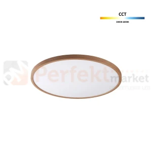 Lampa sufitowa plafon drewno LED CAMI 35,6W 40cm CCT Zuma Line