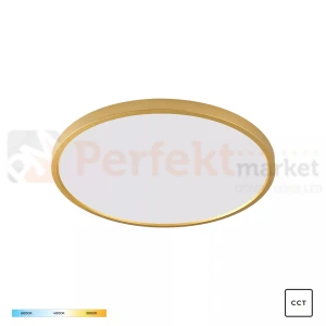 Lampa sufitowa plafon złoty LED CAMI 52W 60cm CCT Zuma Line