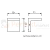 Kinkiet ścienny zewnętrzny Karo LED 10W 720lm 4000K antracyt IP54 KR-K100 wymiary perfektmarket.webp