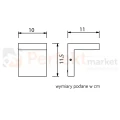 Kinkiet ścienny zewnętrzny Karo LED 10W 720lm 4000K antracyt IP54 KR-K100 wymiary perfektmarket.webp