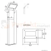Lampa ogrodowa LED stojąca słupek nowoczesny NEO 60cm 4000K antracyt perfektmarket.webp