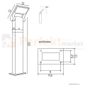 Lampa ogrodowa LED stojąca słupek nowoczesny NEO 60cm 4000K antracyt perfektmarket.webp