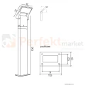 Lampa ogrodowa LED stojąca słupek nowoczesny NEO 100cm 4000K antracyt perfektmarket.webp