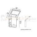 Kinkiet ścienny zewnętrzny LED NEO 3000K IP54 antracyt SU-MA perfektmarket (1).webp