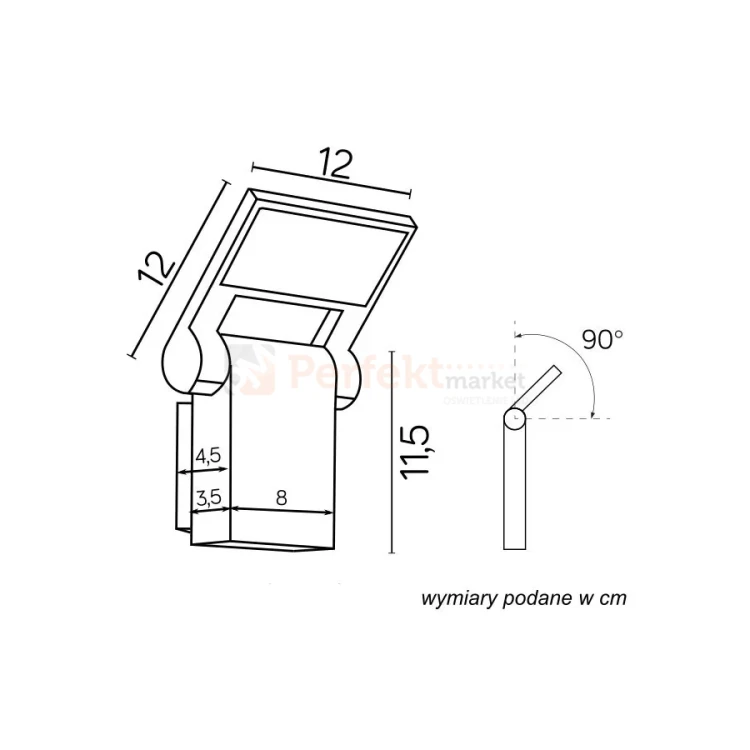 Kinkiet ścienny zewnętrzny LED NEO 3000K IP54 antracyt SU-MA perfektmarket (1).webp