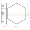 Lampa ścienna hexagon plastry miodu gamingowa MAYA RGB pi (4).webp