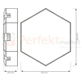 Lampa ścienna hexagon plastry miodu gamingowa MAYA RGB pi (4).webp