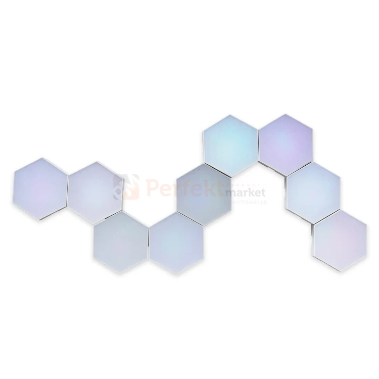 Lampa ścienna hexagon plastry miodu gamingowa MAYA RGB pilot .webp