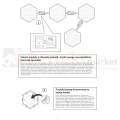 Lampa ścienna hexagon plastry miodu gamingowa MAYA RGB 1 perfektmarket.webp
