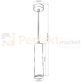 Lampa wisząca tuba IP44 biała 1xGU10 TURYN perfektmarket.webp