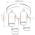 Lampa sufitowa plafon spot 4xGU10 TURYN IP44 biała 324818 perfektmarket (2).webp