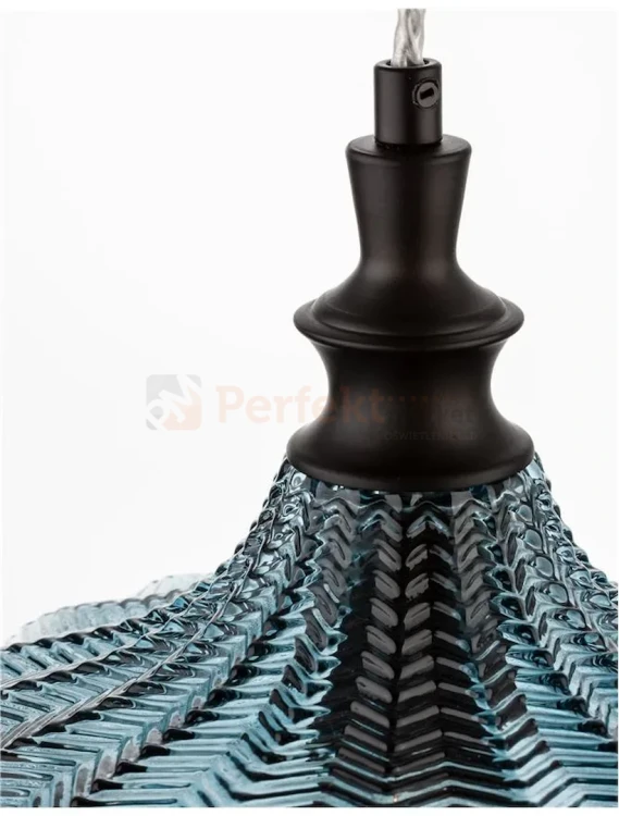 Lampa wisząca szklana niebieska nad stół BURGOS LE41917 perfektmarket (1).webp