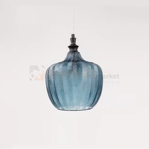 Lampa wisząca szklana niebieska nad stół BURGOS LE41917 perfektmarket (2).webp