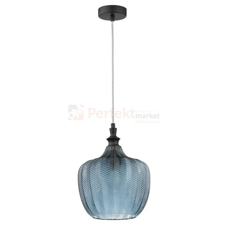 Lampa wisząca szklana niebieska nad stół BURGOS LE41917 perfektmarket (4).webp