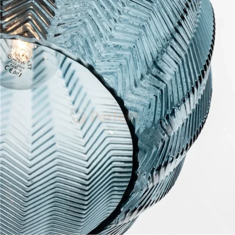 Lampa wisząca szklana niebieska nad stół BURGOS LE41917 perfektmarket (5).webp