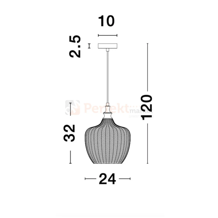 Lampa wisząca szklana niebieska nad stół BURGOS LE41917 perfektmarket.webp