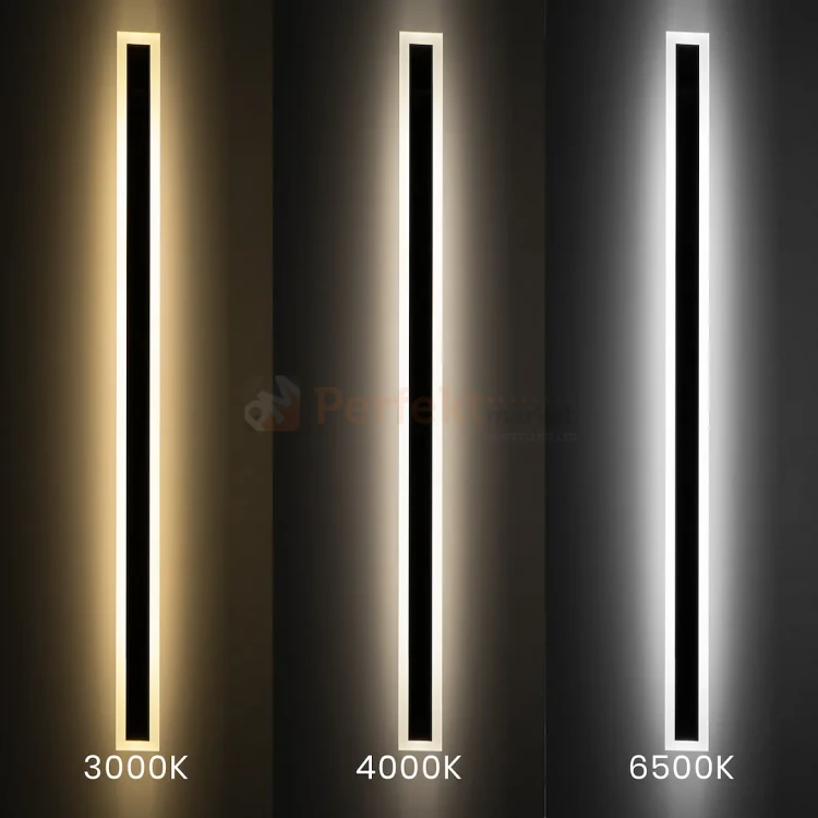 Lampa ścienna zewnętrzna liniowa na elewację 150cm LED WOW CCT czarna IP54 perfektmarket (4).webp