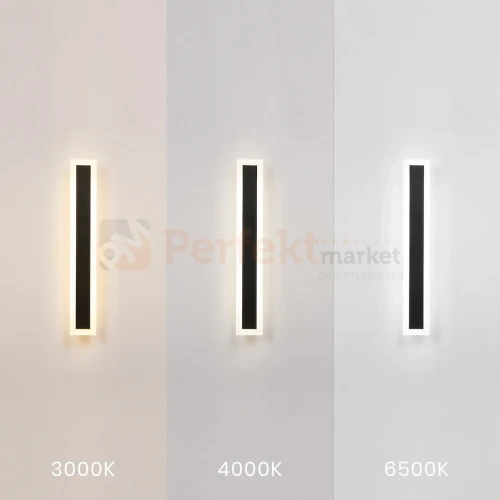 Lampa ścienna zewnętrzna liniowa na elewację 60cm LED WOW CCT czarna IP54 perfektmarket (2).webp