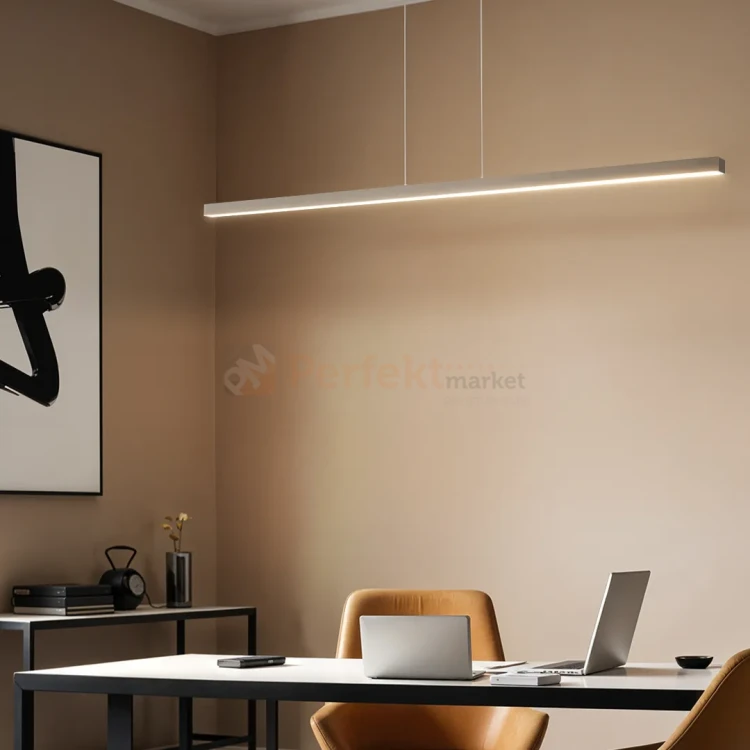 Biała lampa wisząca liniowa belka MERIDA (4).webp