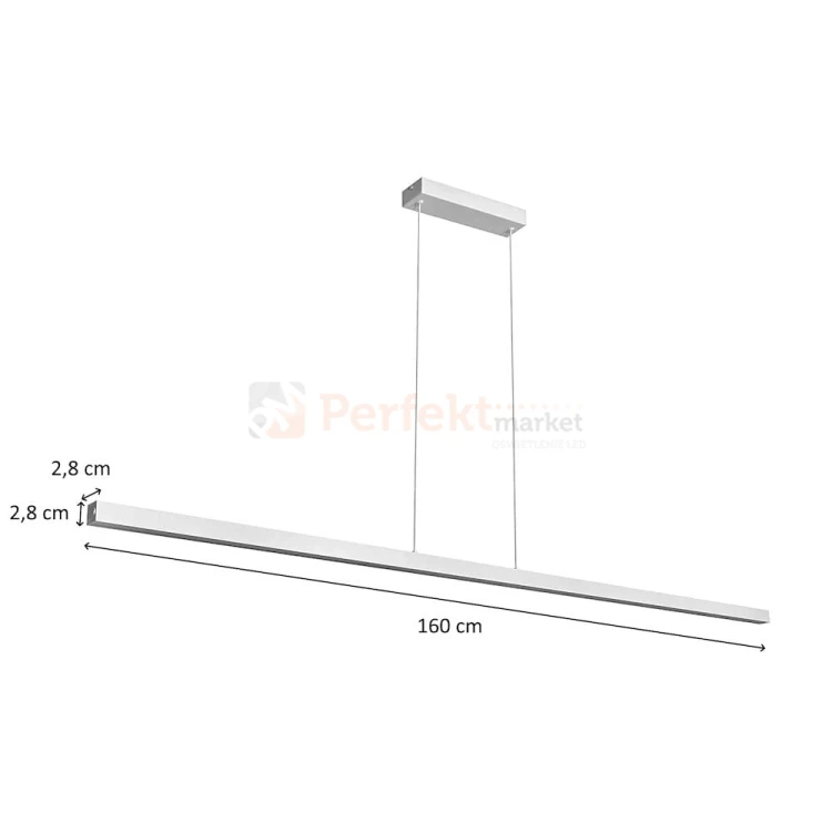 Biała lampa wisząca liniowa belka MERIDA 21W.JPG
