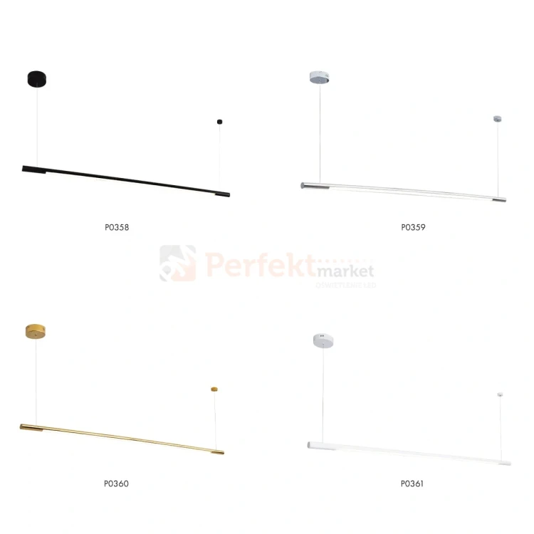 Lampa wisząca złota liniowa podłużna ściemnialna Horizon P00360D 150 cm 3000K perfektma (2).webp