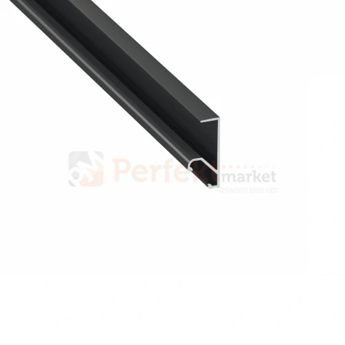 profil led do płyt meblowych nabijany cokołowy kątowy Q18 czarny anodowany perfektmarket.webp