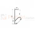 profil led do płyt meblowych nabijany cokołowy kątowy Q18 rzut techniczny perfektmarket.webp