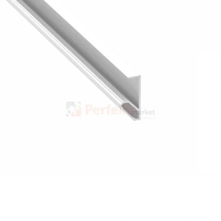 profil led do płyt meblowych nabijany cokołowy kątowy Q18 biały lakierowany perfektmarket.webp